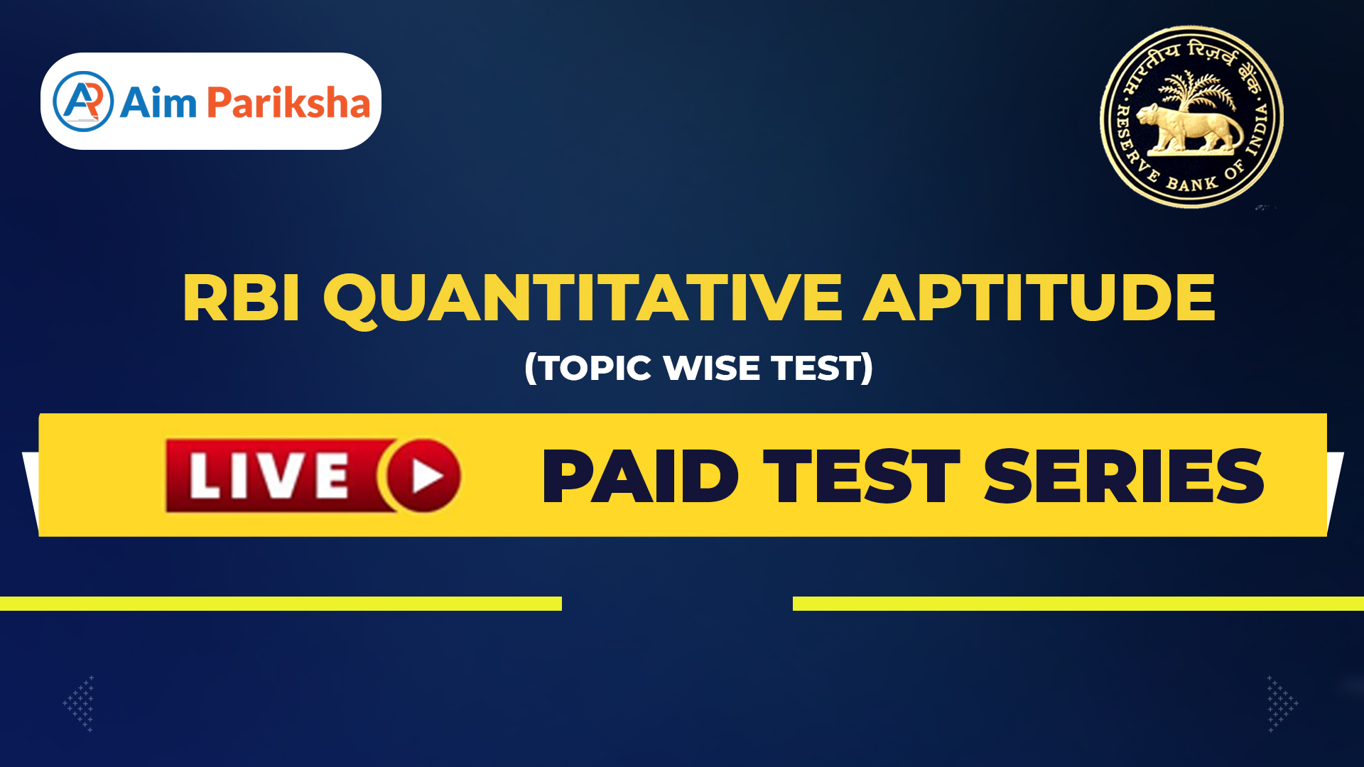 RBI Quantitative Aptitude Topic Wise Test